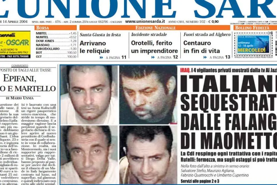 #AccaddeOggi: 13 aprile 2004, arriva la notizia del rapimento di quattro italiani in Iraq