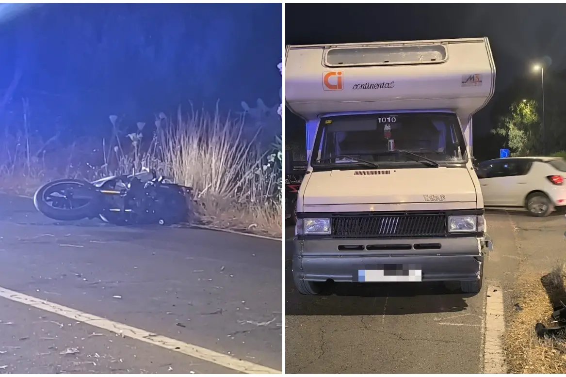 Il luogo dell'incidente sulla 195, vittima Dario Paolo Garau (foto L'Unione Sarda)