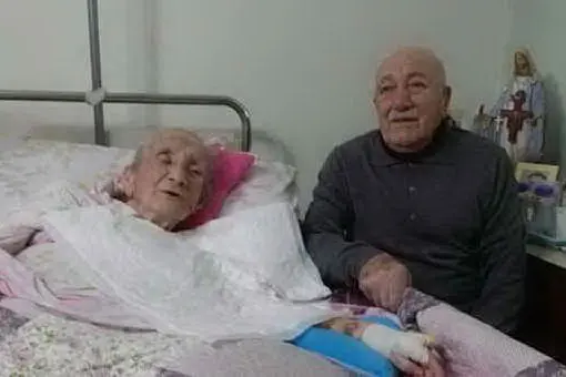 Terenzia Olla con il fratello di 97 anni