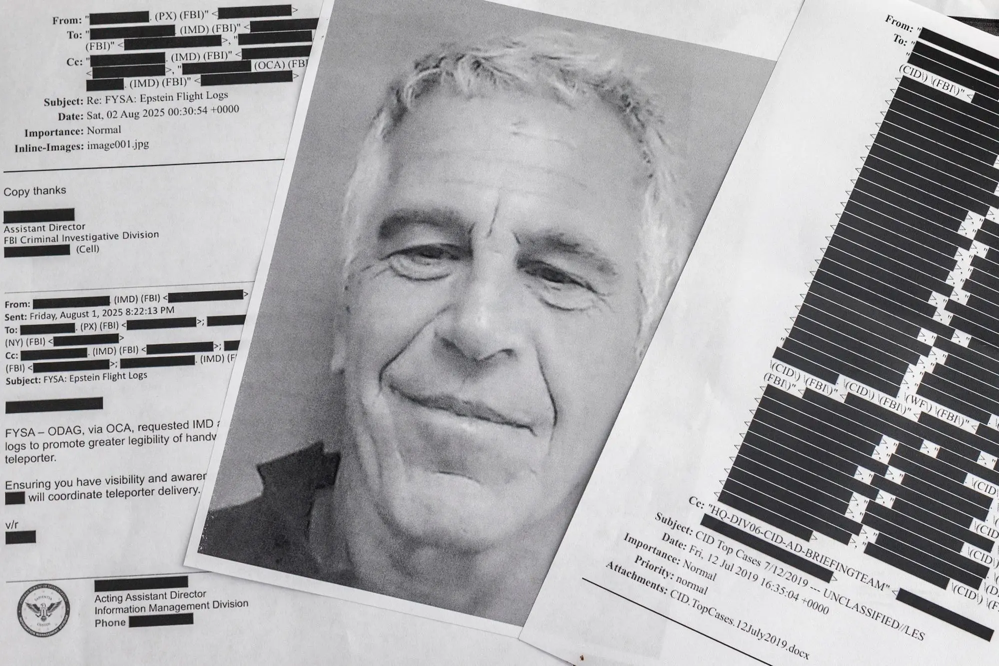 Epstein file (foto Ansa/Epa)