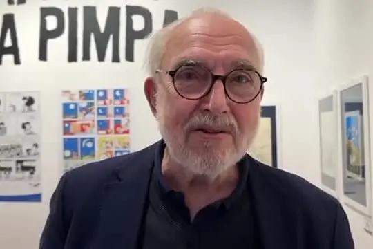 Altan inaugura mostra Mafalda e La Pimpa: entrambe occupate col mondo