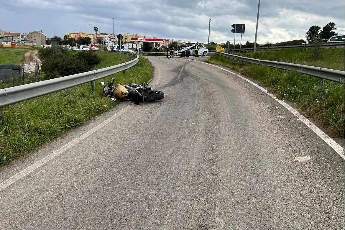 L'incidente (foto Serreli)