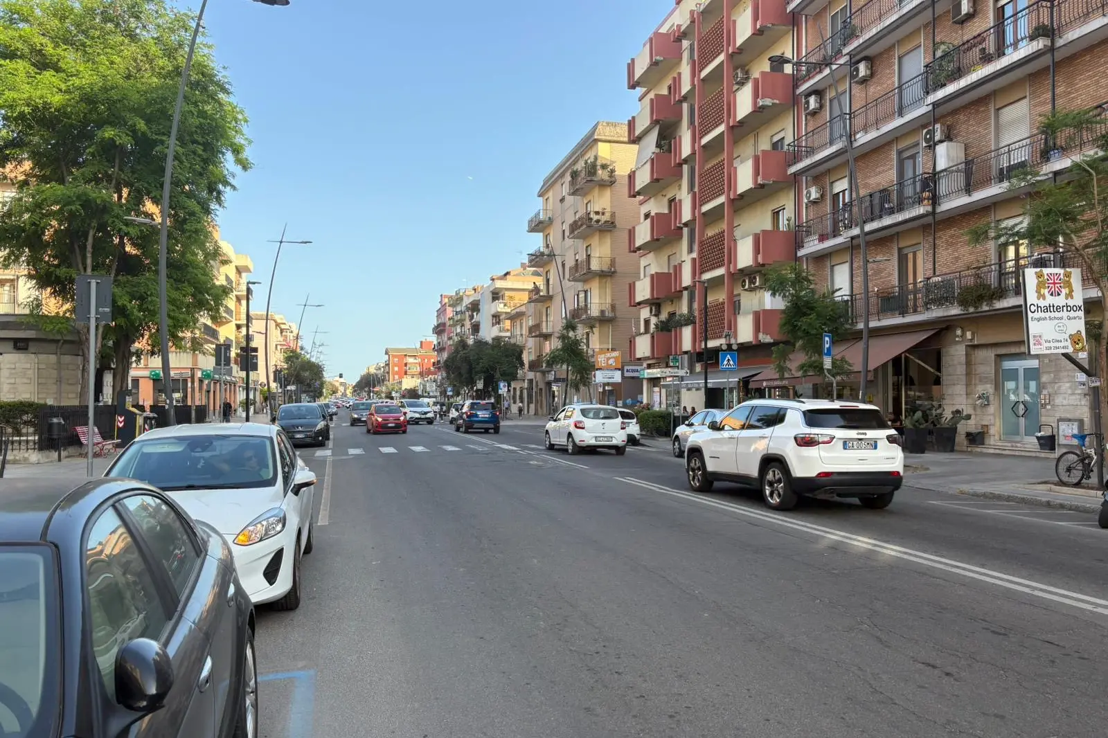 Viale Colombo a Quartu