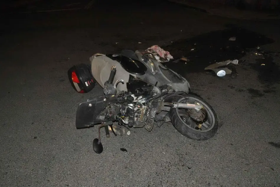 Lo scooter coinvolto nell'incidente