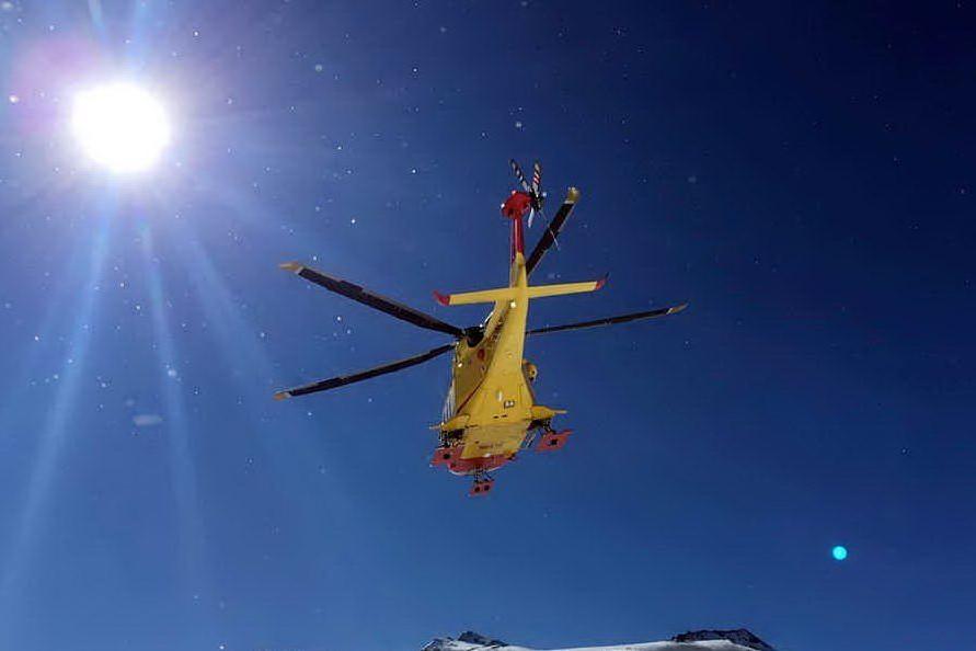Un elicottero del Soccorso alpino