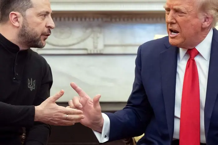 Volodymyr Zelensky e Donald Trump alla Casa Bianca il 28 febbraio scorso