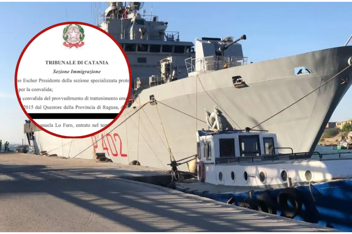 La nave Libra della marina militare, nel dettaglio il provvedimento del giudice di Catania (foto ANSA)