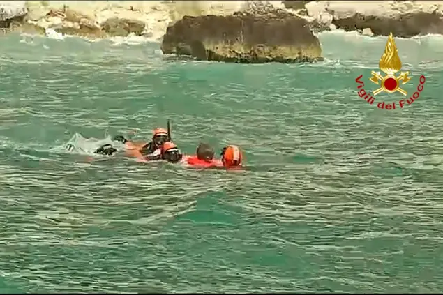 Il salvataggio di questa mattina a Cala Fighera