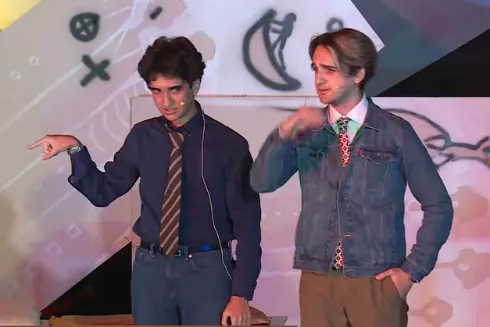 Due giovanissimi attori di "Ceneri teatrali" (foto concessa)