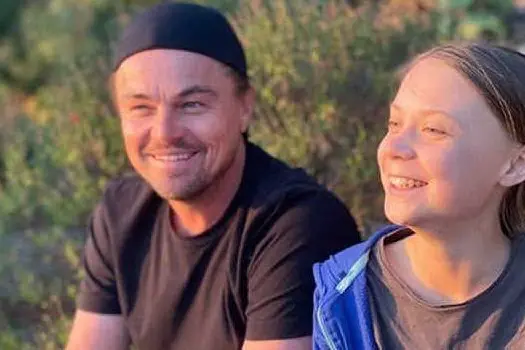 Leonardo Di Caprio e Greta Thunberg (foto Instagram)