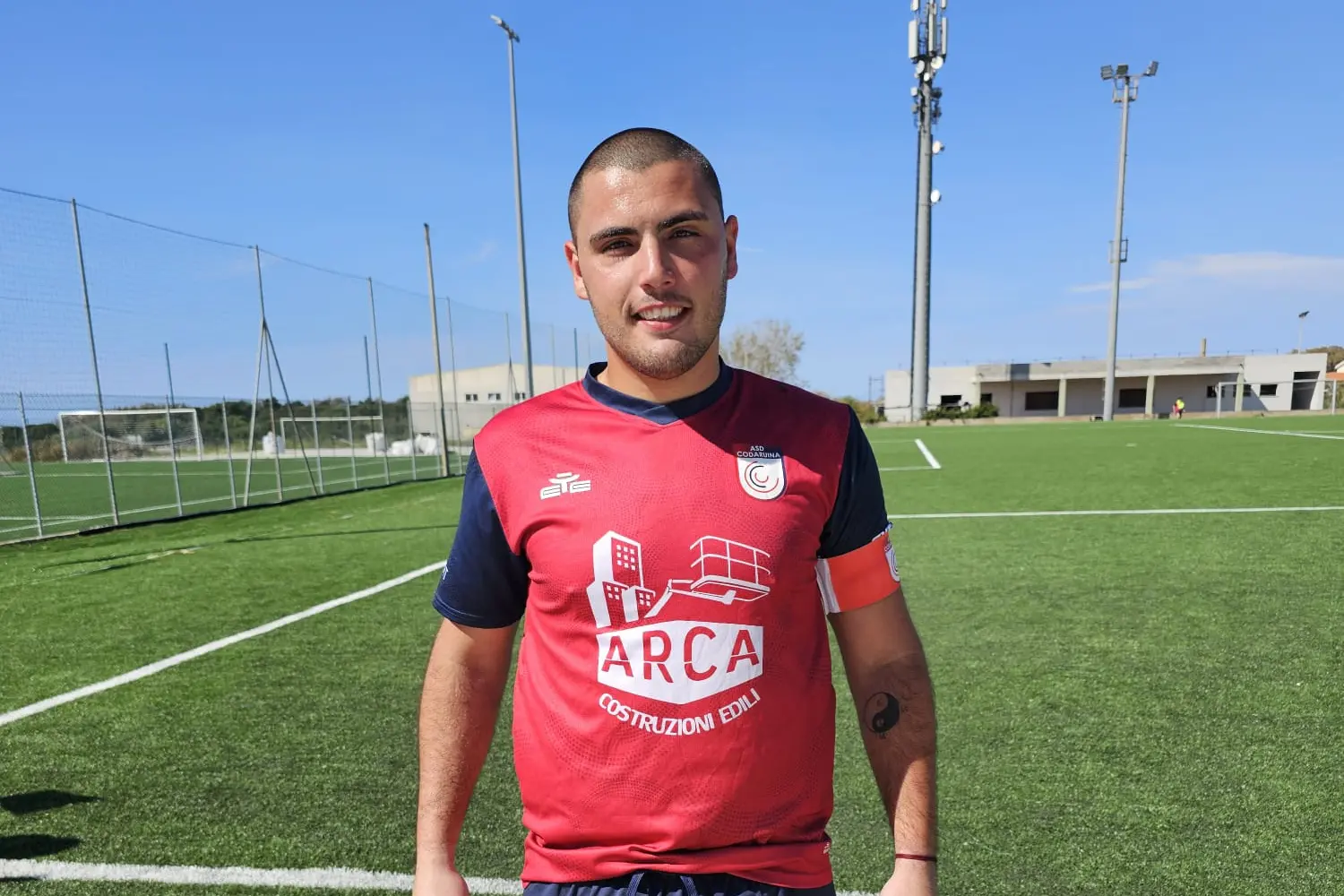 Il difensore e capitano del Codaruina, Mathias Usai. (G. Pischedda)