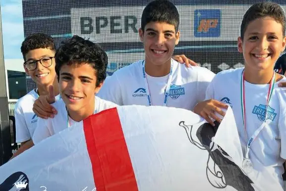 La squadra maschile Aquatic Team Freedom di Porto Torres