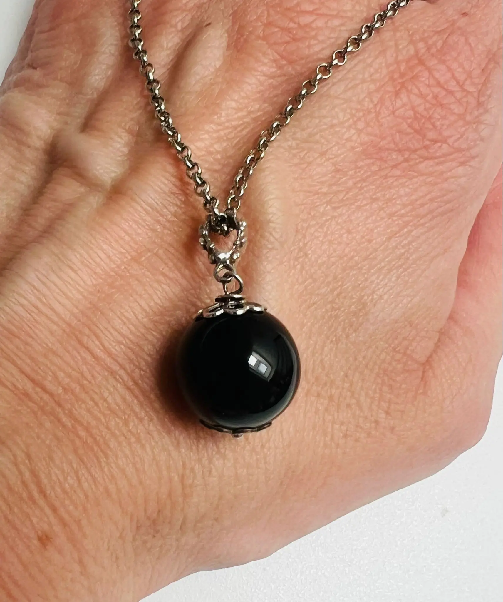 Anello Portafortuna Sardo SU COCCU Con Pendenti Onice E Argento Brunito