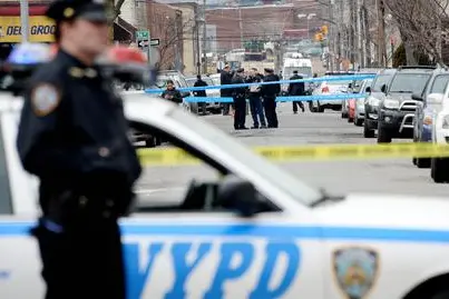 Polizia di New York (foto Ansa/Epa)