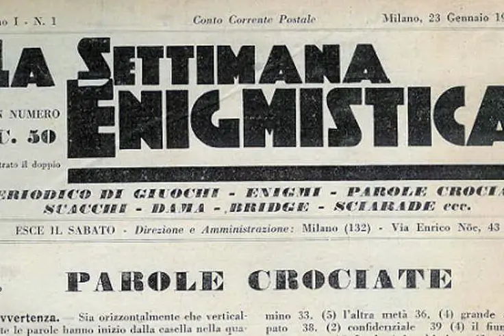 La Settimana Enigmistica, il numero del 23 gennaio 1932