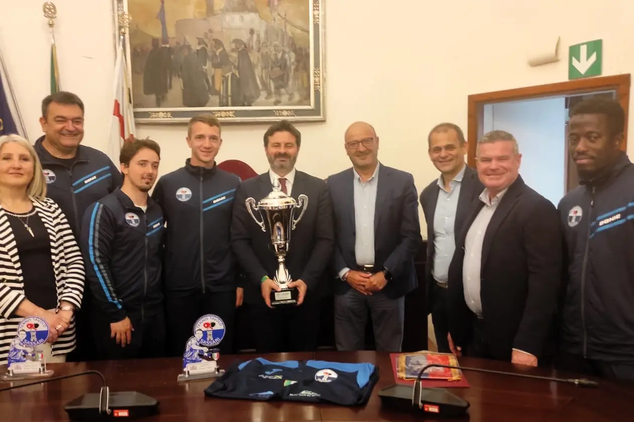Sassari, i campioni della Tennistavolo dal sindaco