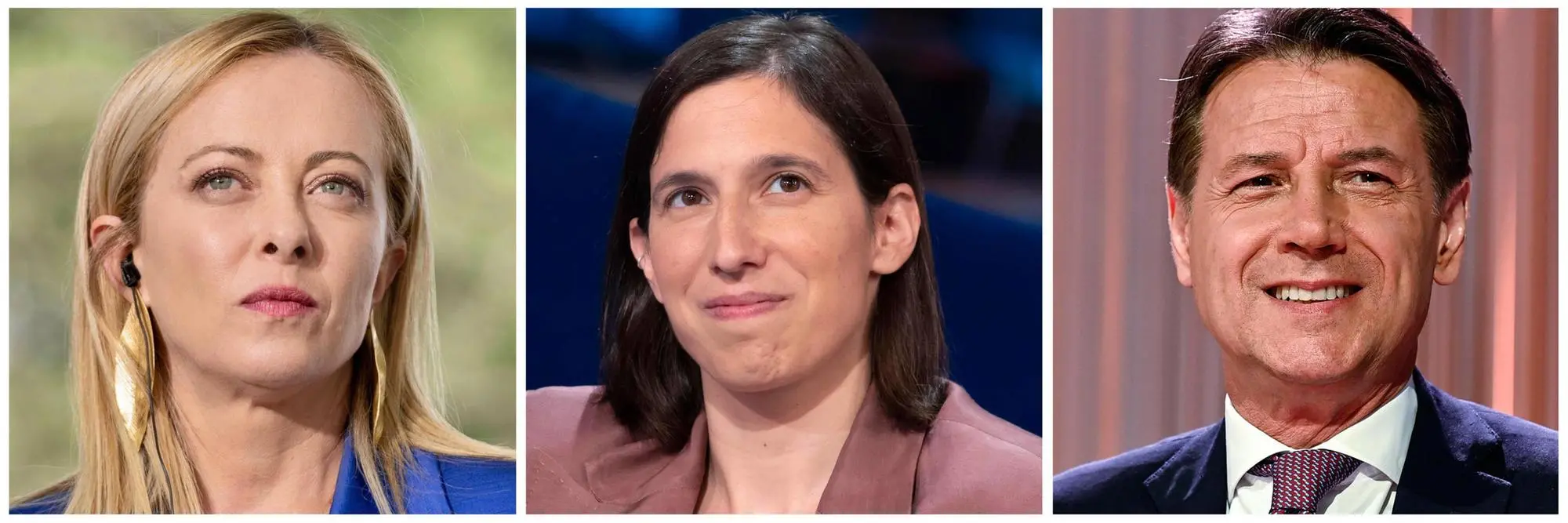 Meloni, Schlein e Conte (Ansa)