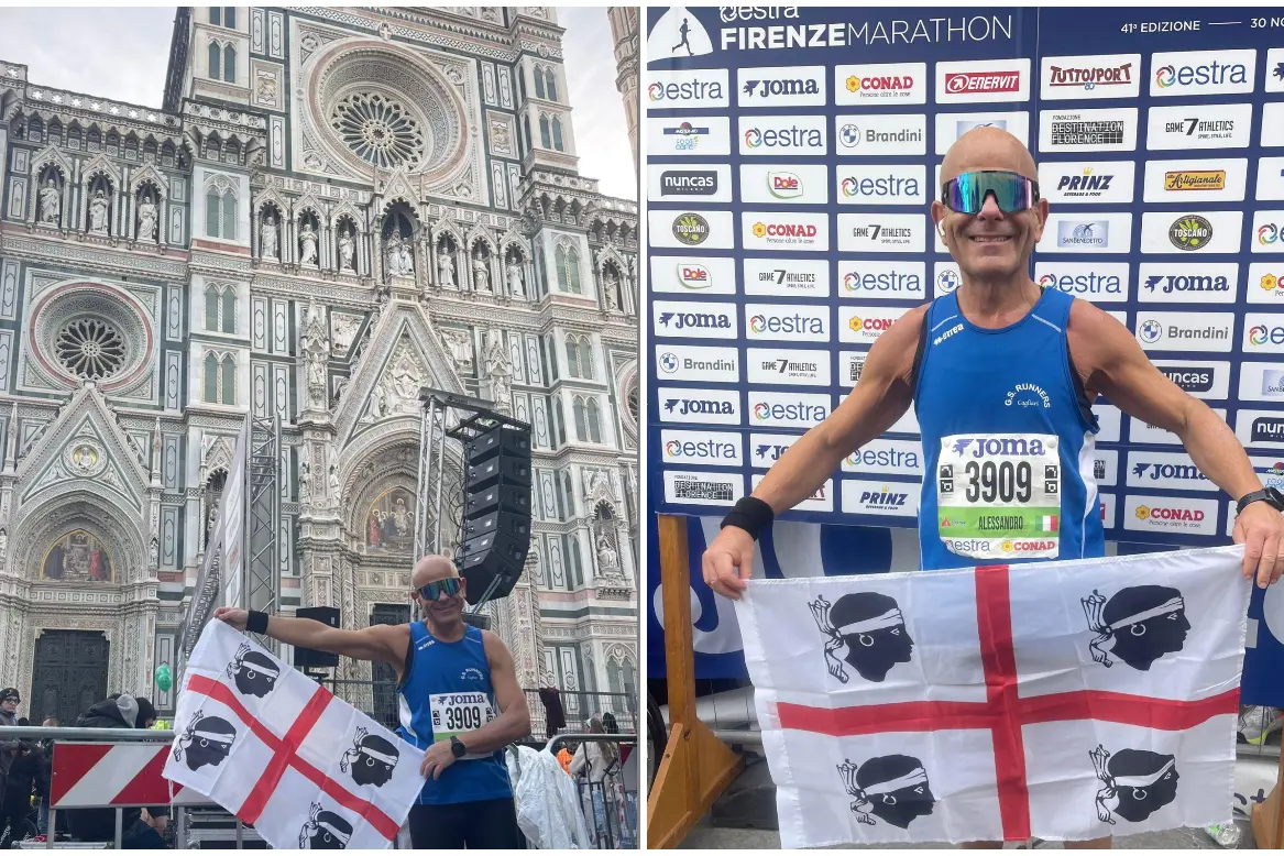 Alessandro Scano maratoneta a Firenze