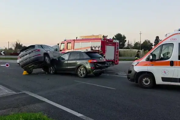 L'incidente (foto Saiu)