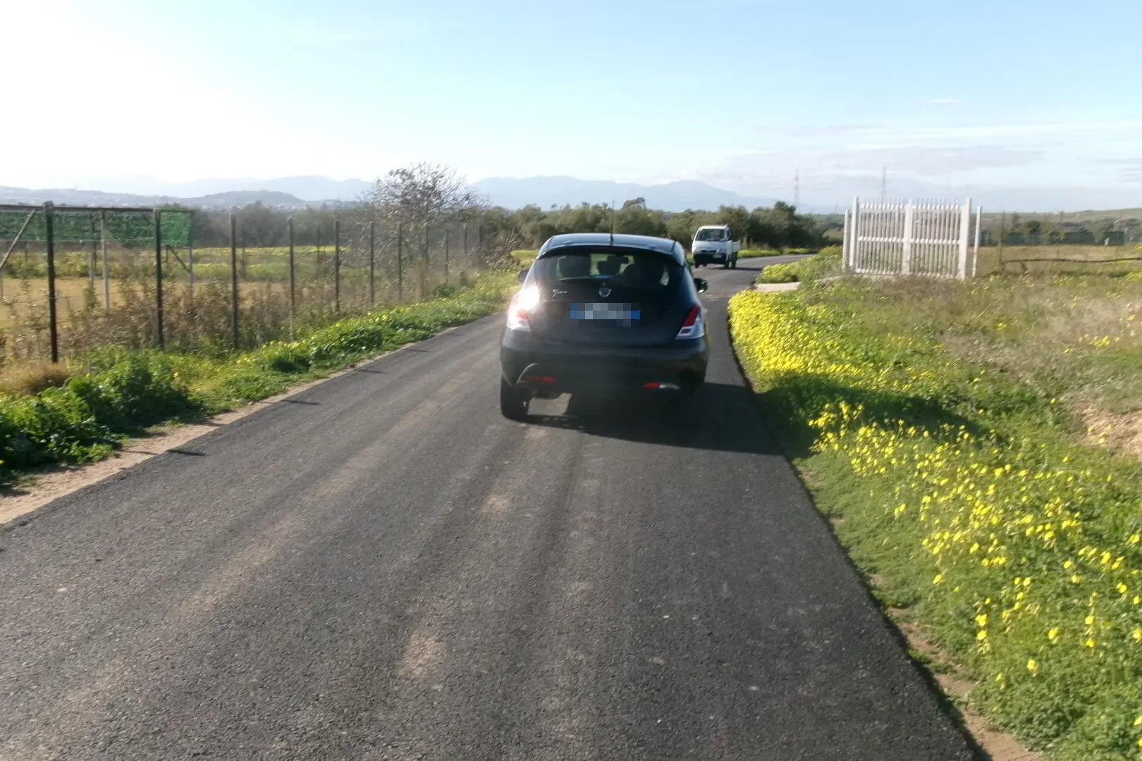 Settimo San Pietro, una delle strade vicinali sistemate dal Comune