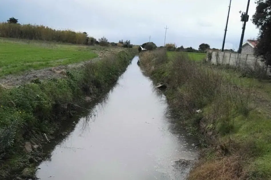 Un canale nelle campagne di Nurachi