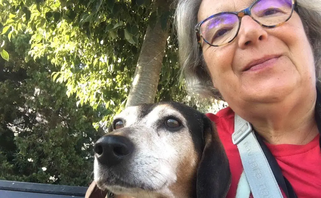 Andreina con Morfeo: &quot;Un piccolo cane trovato appeso ad un albero. Salvato e adesso felice&quot;