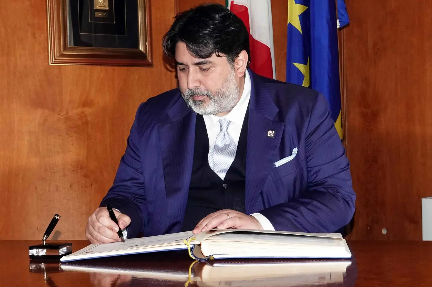 Il presidente della Regione Christian Solinas