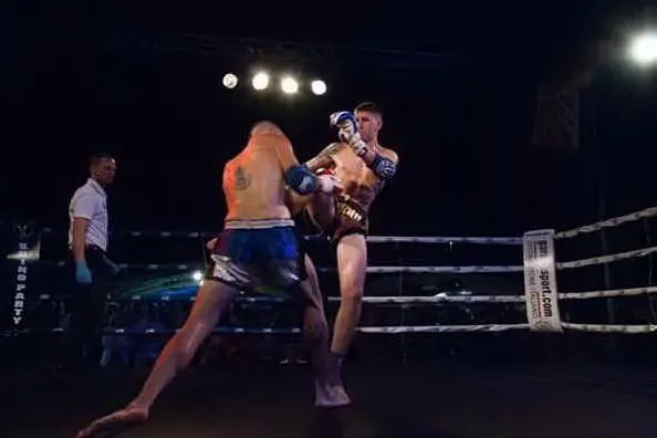 Un combattimento di Kick Boxing