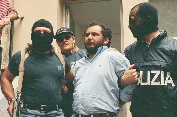 Giovanni Brusca il giorno della cattura, il 21 maggio 1996
