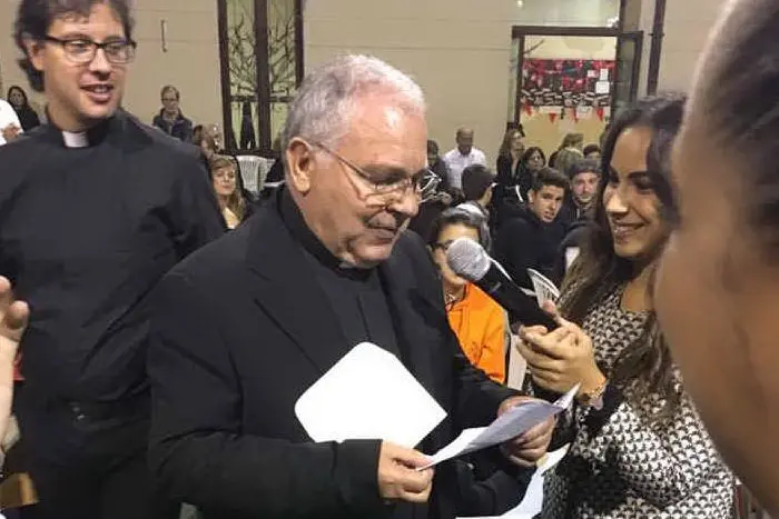 Don Alfredo alla cerimonia di ringraziamento