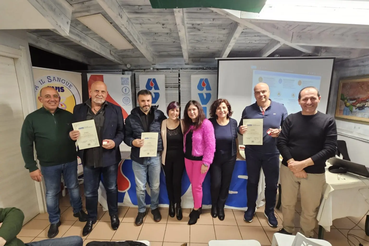 Una manifestazione della sezione dell'Avis di San Gavino