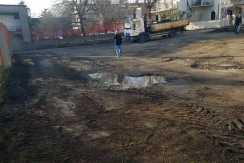 La zona interessata dai lavori