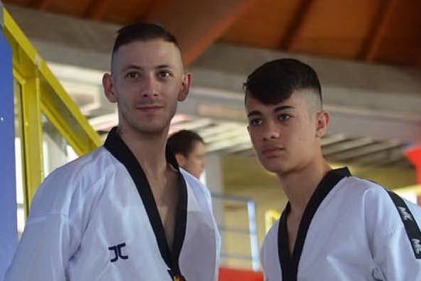 Manuel Mulana (a destra) con il compagno di squadra Daniele Giacomini (foto Severino Sirigu)