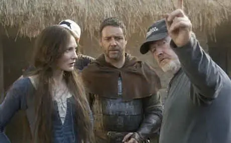 Sul set con Russell Crowe