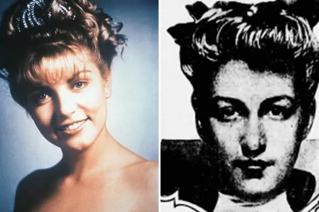 Hazel Drew e Sherilyn Fenn, alias Laura Palmer in Twin Peaks (dal web)