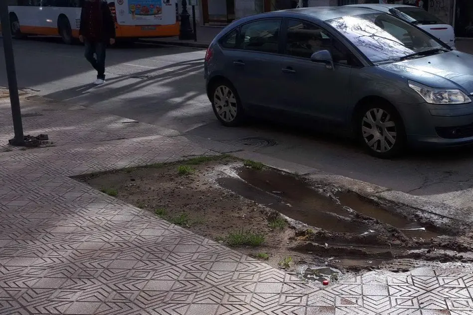 Fango in viale Colombo