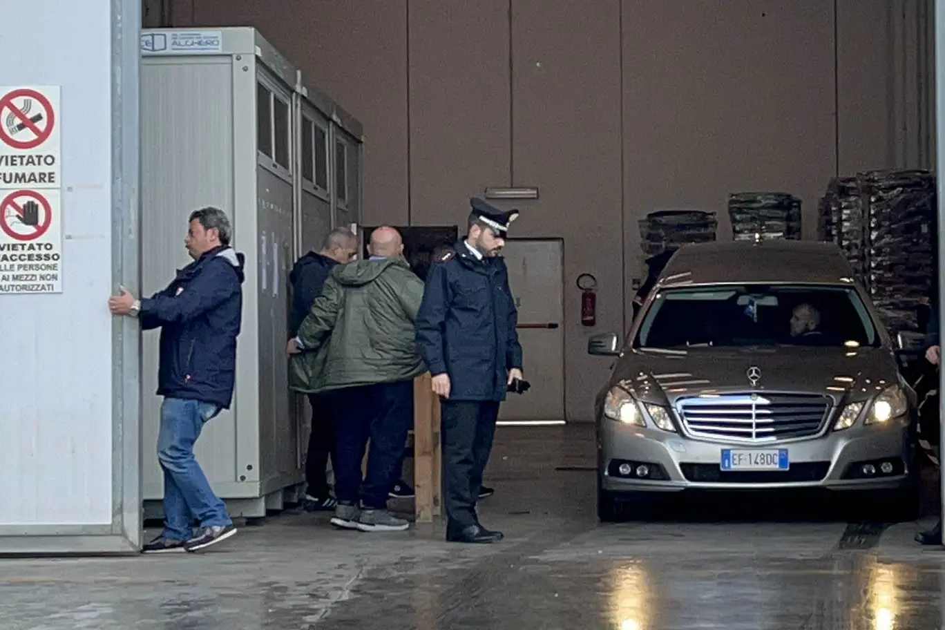 L'ecocentro luogo della tragedia nella zona artigianale di Alghero (foto Calvi)