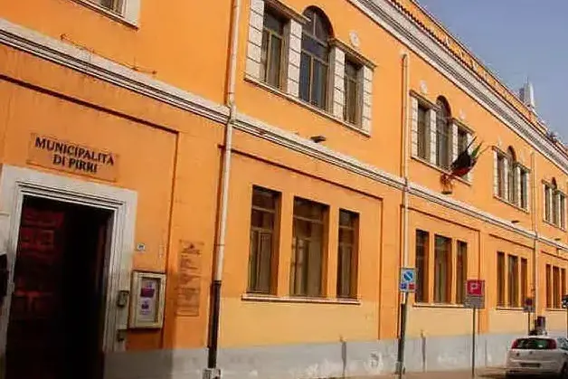 Il palazzo della Municipalità di Pirri