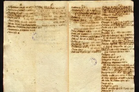 Il manoscritto di Giacomo Leopardi ritrovato a Napoli (Ansa)