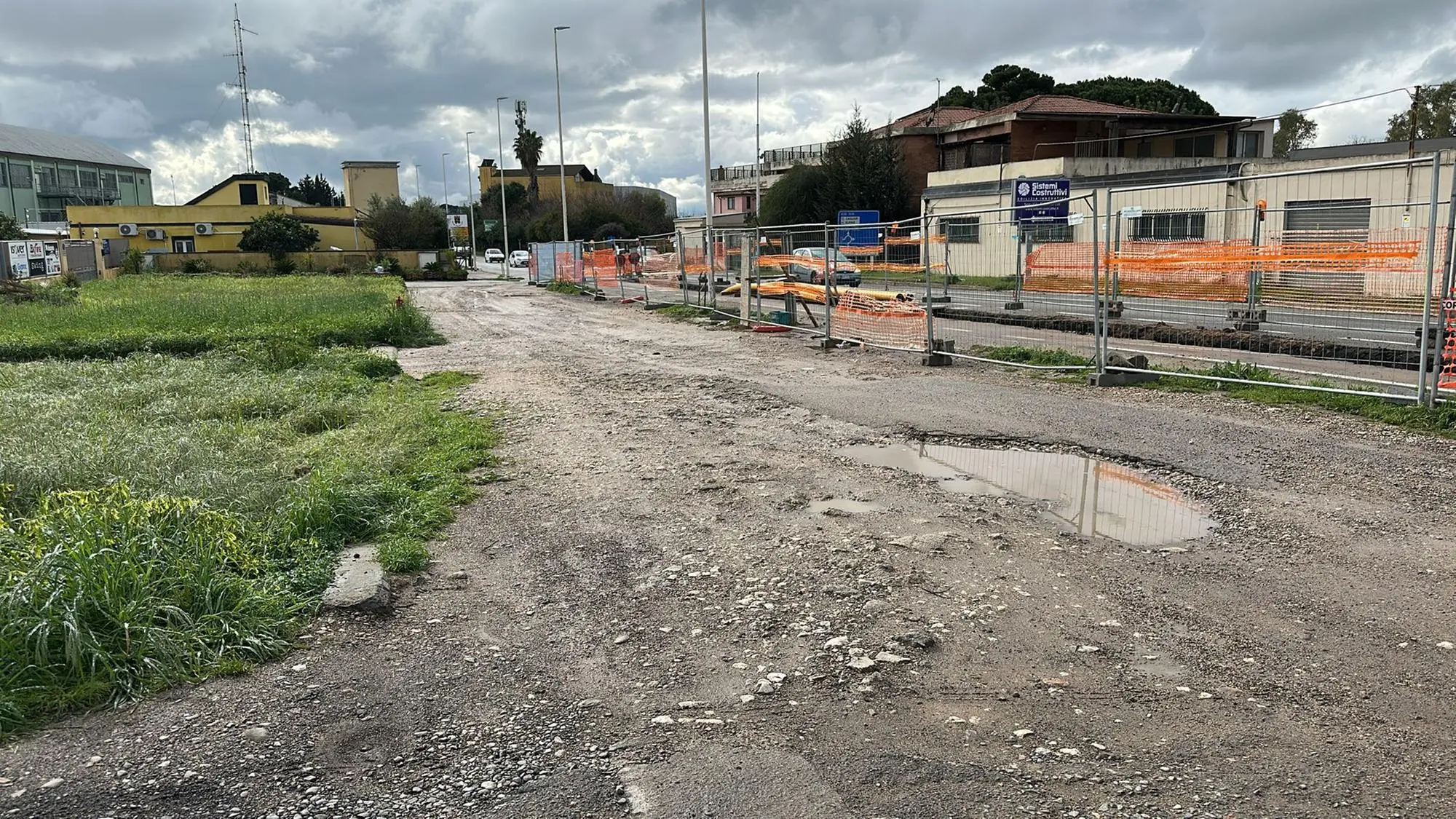 La zona dove sono stati ritrovati i reperti archeologici a Sestu (foto Porrà)
