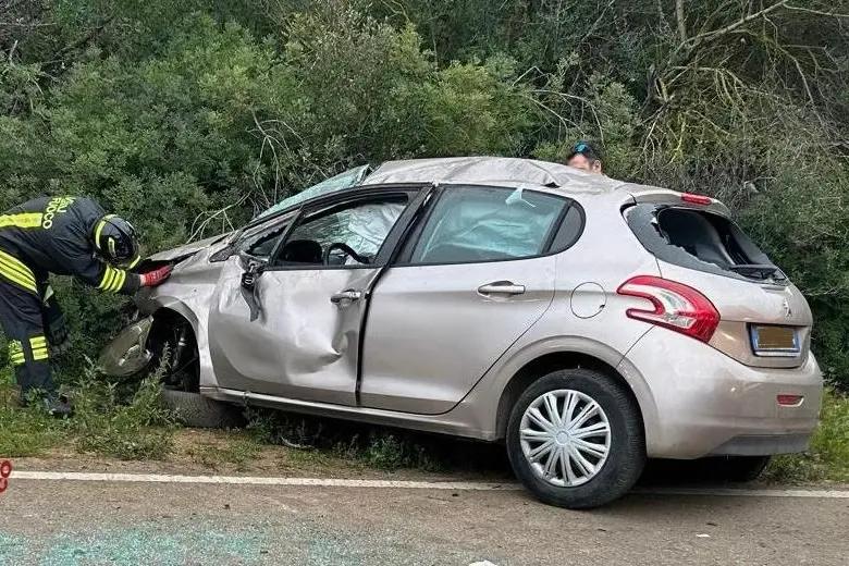 L'incidente a Olbia (foto vigili del fuoco)