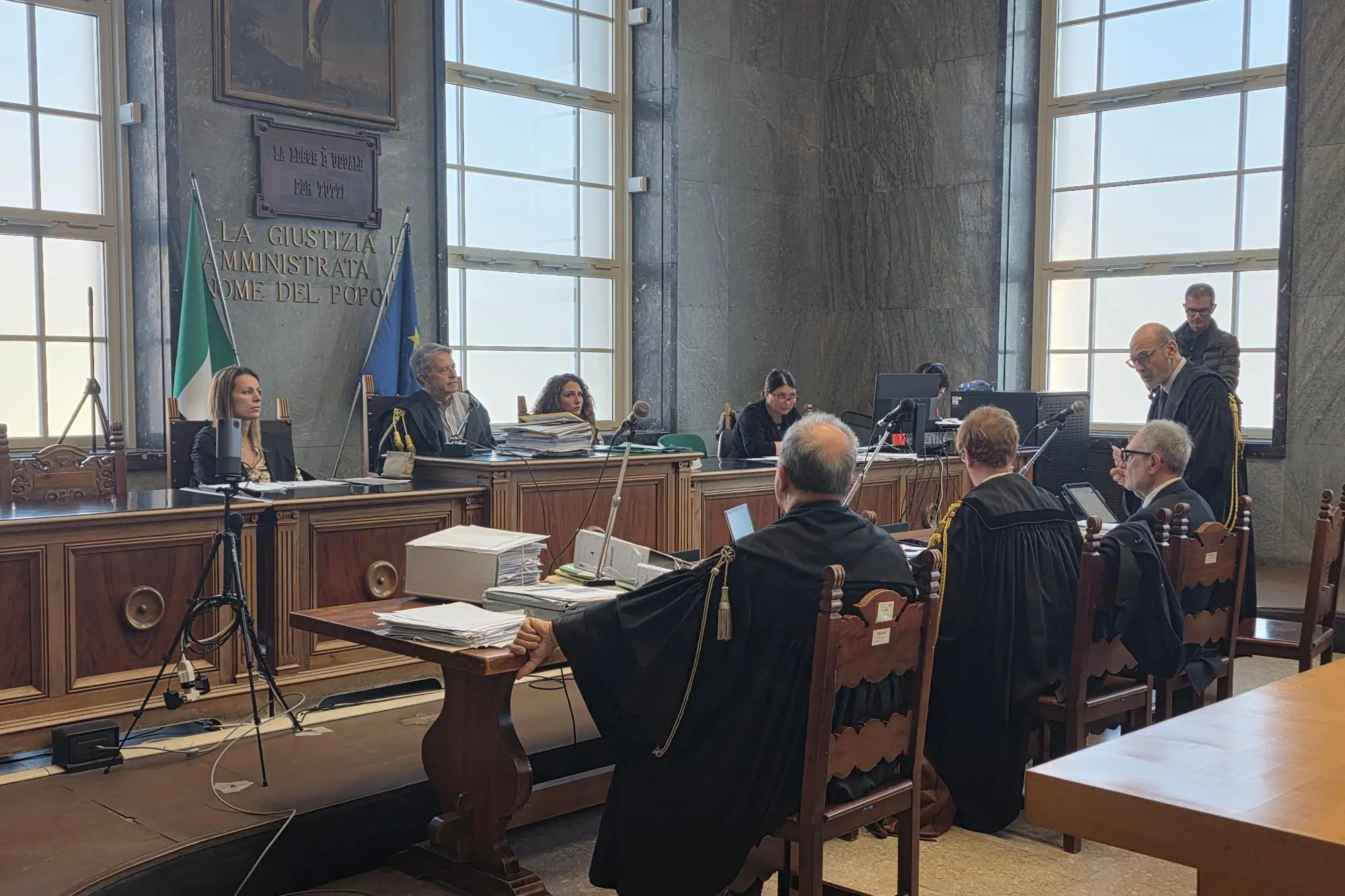 Un momento dell'udienza