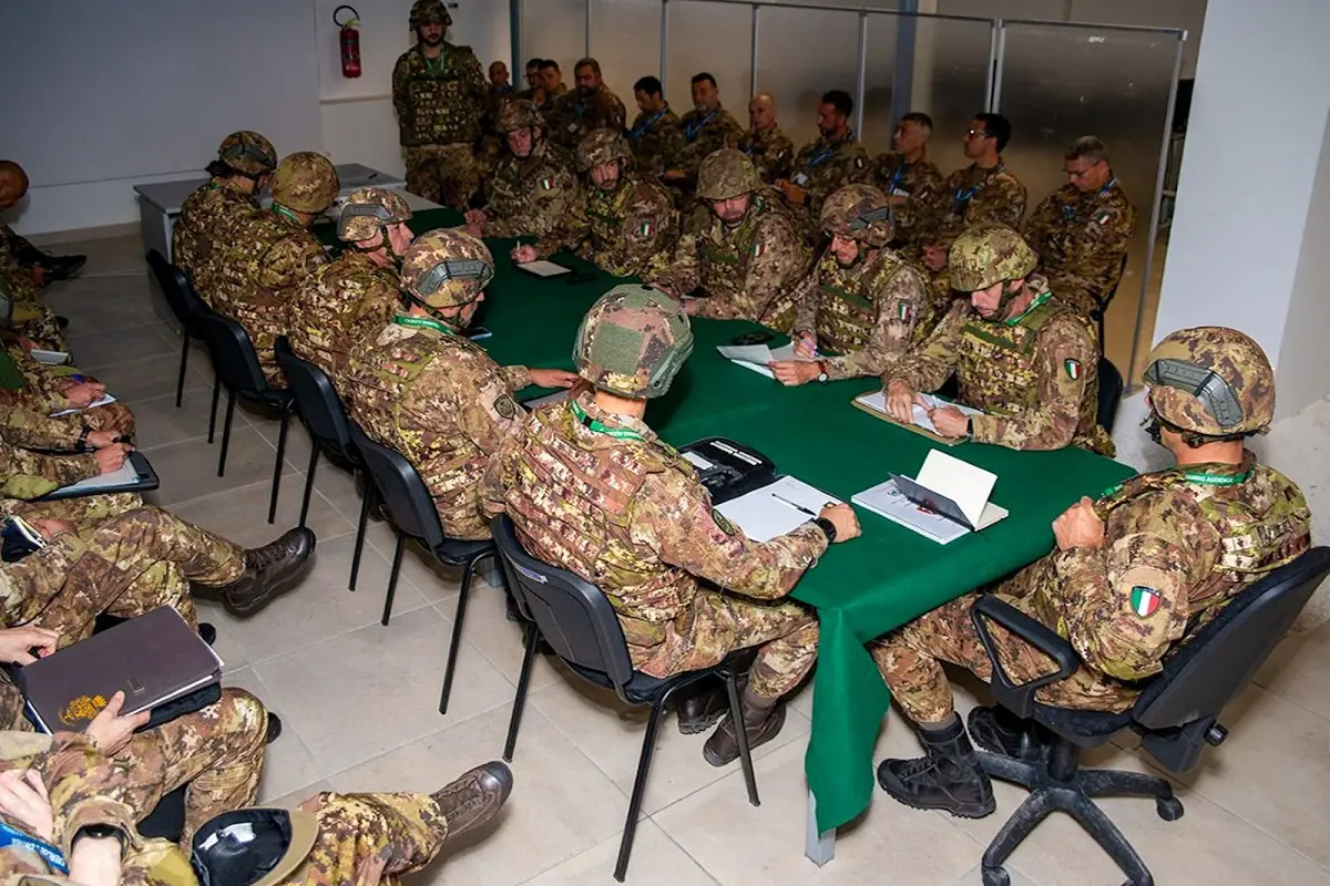 Un momento dell'esercitazione