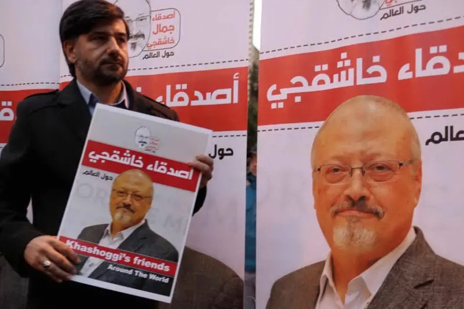 Manifestazione per l'omicidio di Jamal Khashoggi (Ansa)
