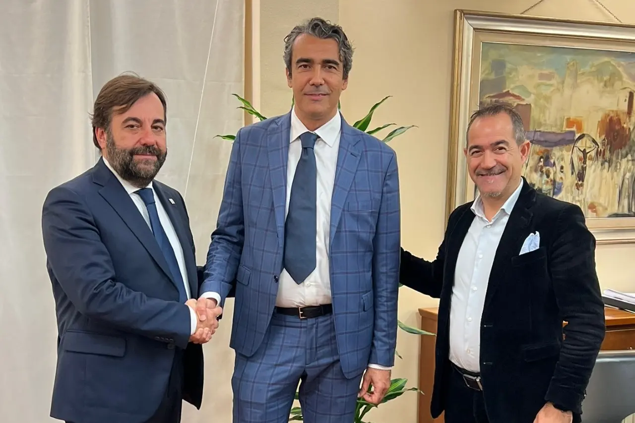 Da sinistra Antonio Moro, Matteo Baire e Beniamino Garau (foto ufficio stampa)