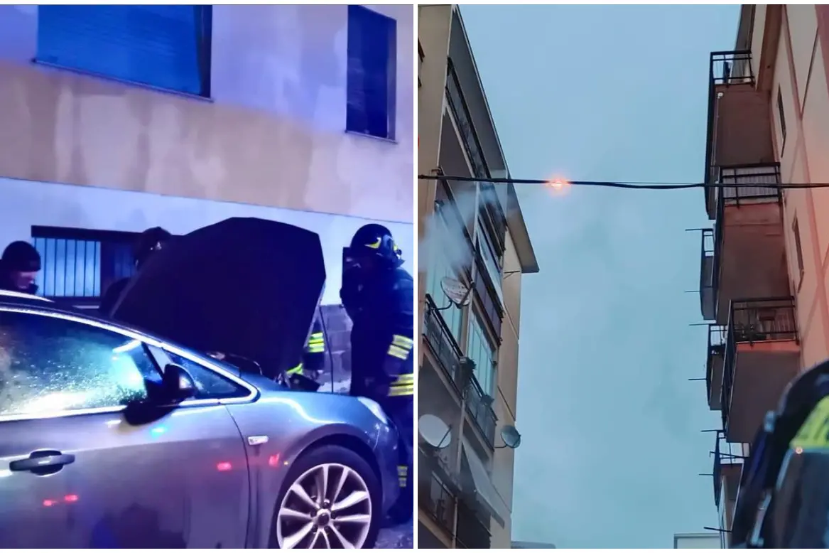 I due interventi dei vigili del fuoco