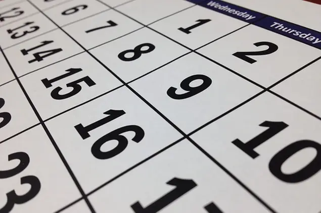 Calendario (foto www.pixabay.com)