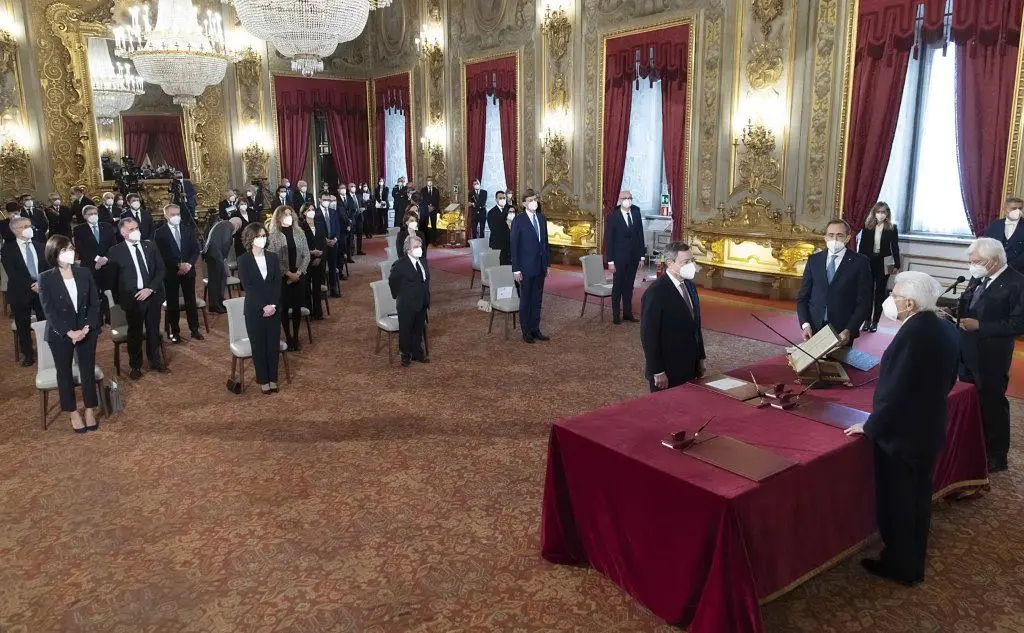 Il giuramento di Draghi