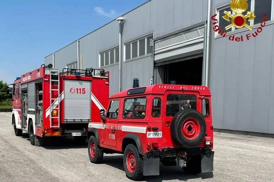 Il luogo dell'incidente (foto vigili del fuoco)