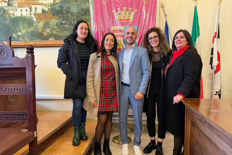 Gli esponenti del Pd e Alfredo Roggio (foto concessa)